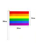 STARLEY - Pack  Banderas LGBT Orgullo Gay – Bandera Arcoíris para Desfile, Madrid Pride | Tamaños 14×21 cm  30×45 cm y 90×145cm | Bandera Bisexual, Lesbiana, Transgénero, LGBTI para Decoración y Celebraciones - details 3