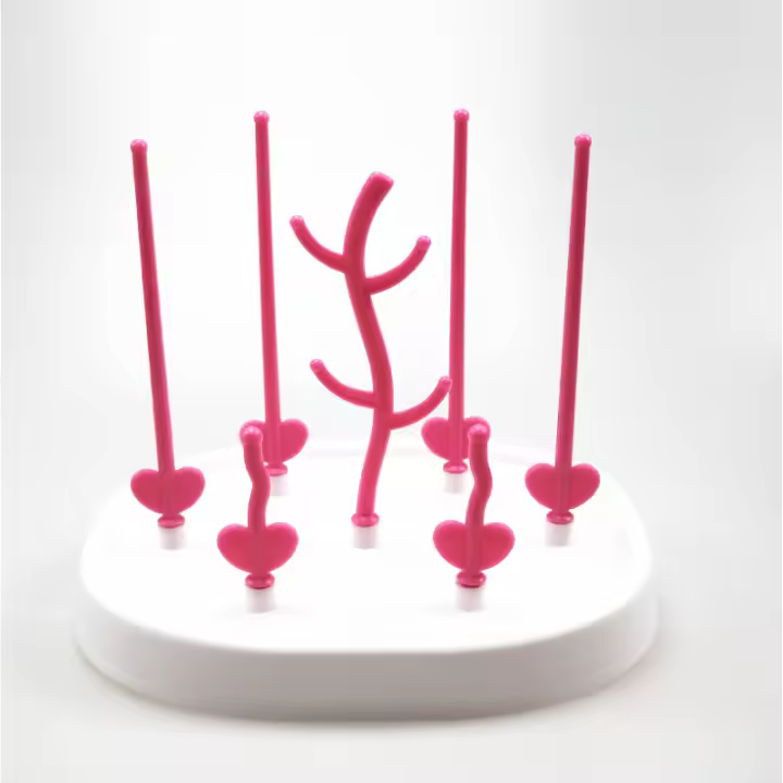 Estante De Secado Para Botellas De Bebé Y Accesorios Forma De Árbol Soporte Para Tazas De Alimentación Quita Y Coloca Organizador De Espacio - 1