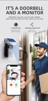 Cámara de timbre de video inalámbrica, cámara de timbre visual de 1080P con timbre para seguridad del hogar, audio bidireccional, fácil instalación, con detección de movimiento humano y alertas en - details 2
