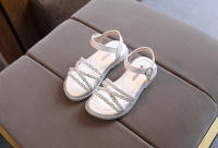 Sandalias Romanas Para Niñas Con Tiras Abiertas Y Color Sólido Alta Top Con Resaltos Vacaciones Nuevas Zapatos Planos Casuales De Verano Para Niños - details 2