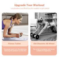 Tabla de Fitness multifuncional, soporte supino para ejercicios abdominales, placa Abdominal de Abdomen convreada, rueda de rodillo Ab, tablero de entrenamiento - details 4
