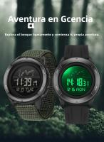 Reloj Digital SANDA Con Correa De Nylon Multifuncional Resistente Al Agua Para Estudiantes Reloj Deportivo Militar Con Alarma Y Pantalla LED - details 0
