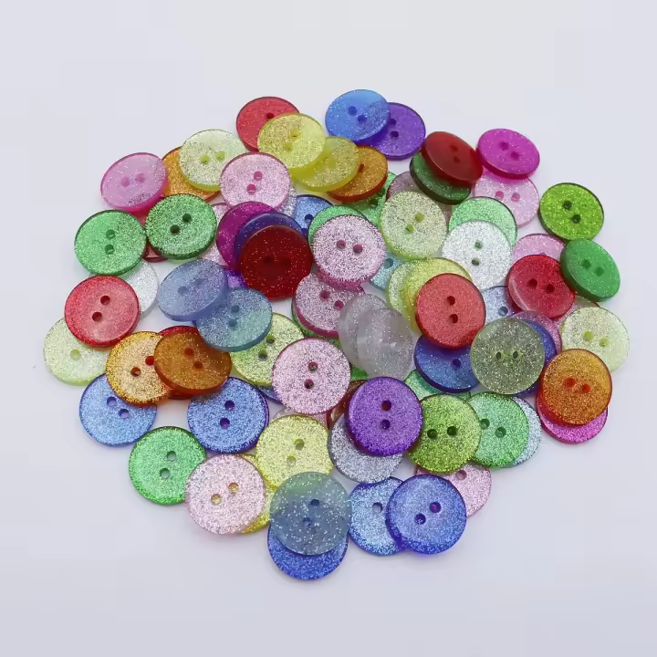 50pcs Botones De Resina Estrella Corazón Mariposa Redondos Brillantes Para Costura Ropa Scrapbooking Tarjetas DIY Manualidades - 1