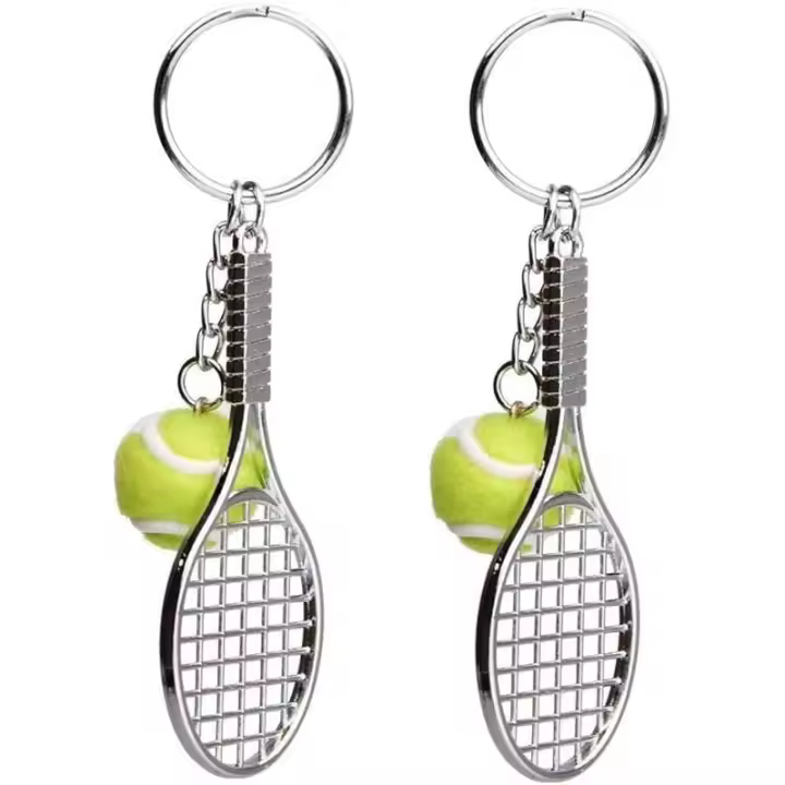 El lavero de la raqueta de Tenis, el creativo de la DePorte del lavero de metal - 1