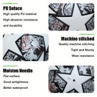 Balón De Fútbol Unisex Tamaño 5 Duradero Suturado Máquina Construcción De Cuero PU Resistente Al Desgaste Ideal Para Diversión Familiar Y Competencias - details 5