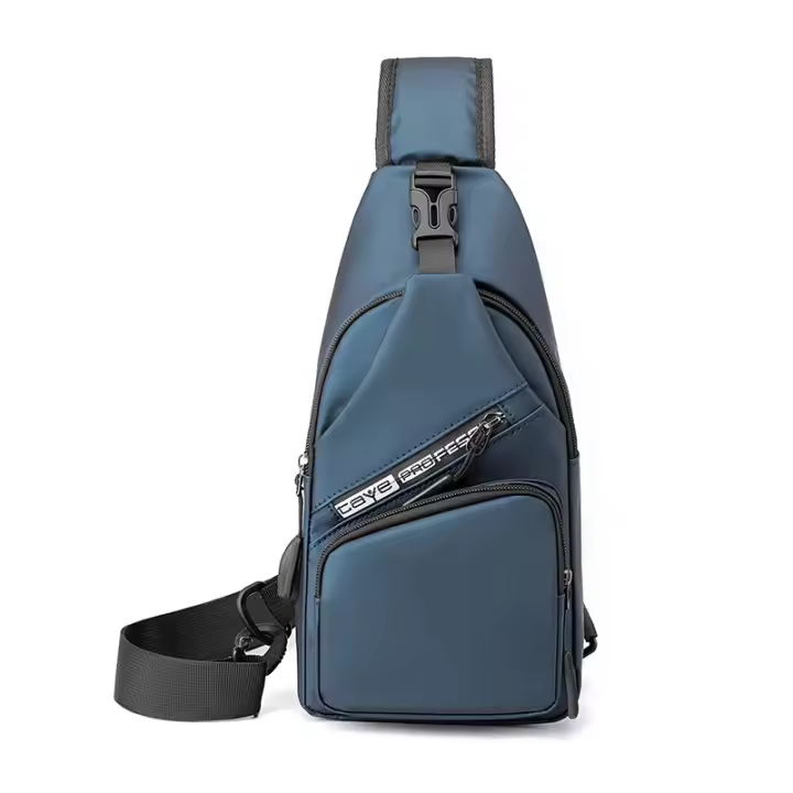 Bolsa De Pecho Antirrobo Para Hombre Pequeña Impermeable Con Malla De Almacenamiento Bolsa Transversal Deportiva Para Viajes Con Bolsillo Para Móvil - 1