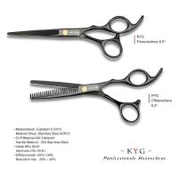 KYG Juego de tijeras de corte de pelo profesional, tijeras de corte de pelo para adelgazar el pelo, tijeras de 15,8 cm de acero inoxidable. Distribuido por DistriLocu - details 3
