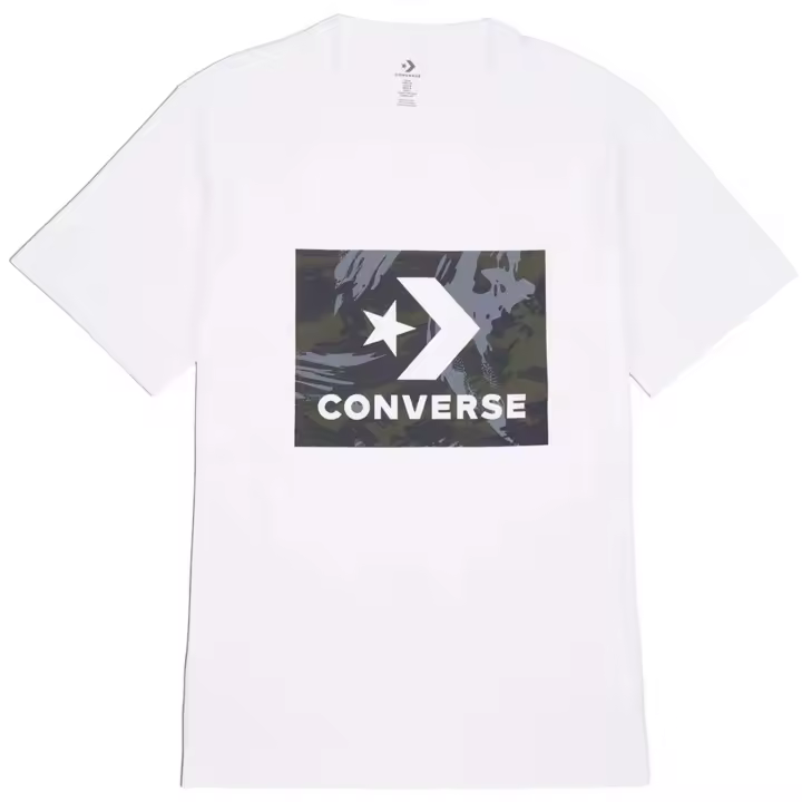 Camiseta marca Converse modelo 10026575-A02 para hombre en color blanco - 1