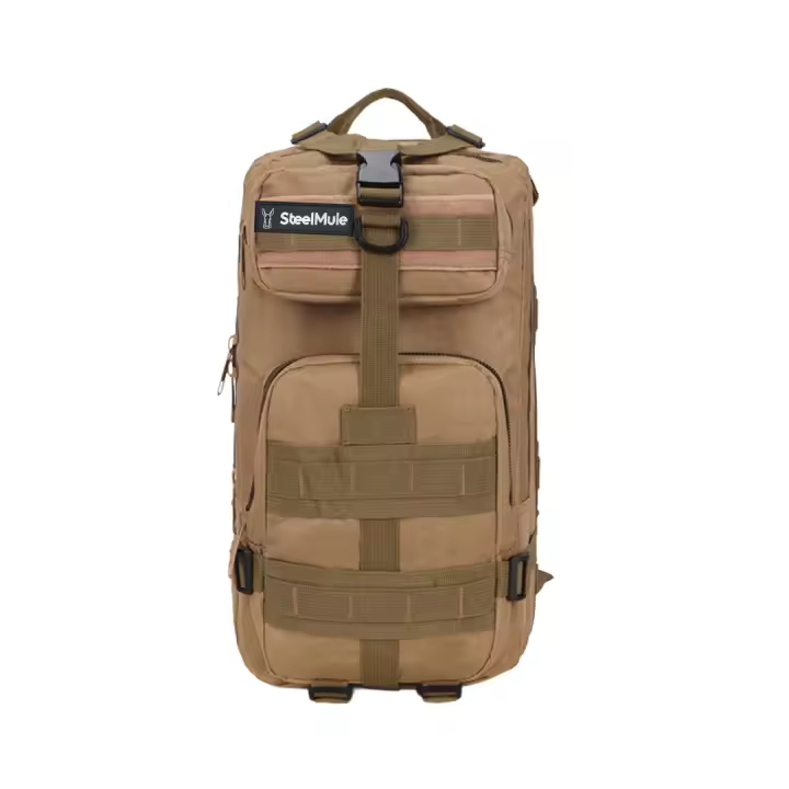 Steel Mule Mochila PEQUEÑA de Asalto Militar 26 Litros, Táctica Molle Escolar Bolsa Bandolera para Niños Hombre Mujer Caza Camping,  Black Ops, Airsoft , Crossfit, universidad, bolsillo anti robo Viaje Cabina, resistente, montañismo, montaña, impermeable - 1