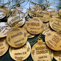 Adorno Navideño De Madera Con Colgante De Jesús Cristo 25 Piezas Ornamento De Árbol De Navidad Decoración De Hogar - details 0