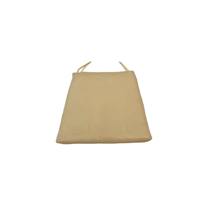 Asiento acolchado para silla desenfundable y lavable. Modelo liso jaspeado (Crudo, beige o gris) 40cm/45cm/50cm.  Fabricado en España - 1