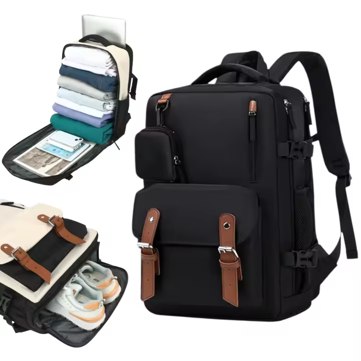 Mochila de Viaje para Cabina de Avion 43x30x18 para Vuelo Barato, Equipaje de Mano y Espaciosa con Compartimento para Zapatos y Mochila Antirrobo Multifuncional para Viajes 266 - 1