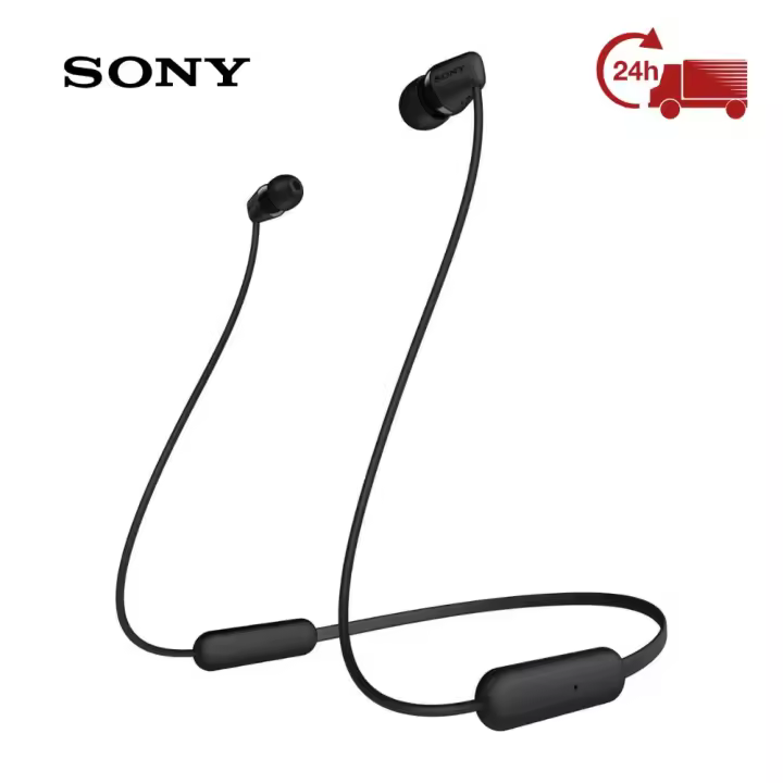 Sony WI-C200 - Auriculares in ear inalámbricos más ligeros y con hasta 15 h de autonomía, Negro - 1