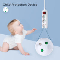 Aigostar Regleta alargador de 3 Tomas con Interruptor y Protección Infantil, 1.5 /5M, Blanco, 16A 250V - details 2