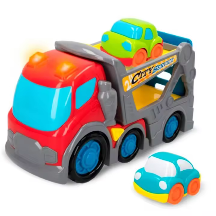 Camión grúa Kiddy Go con luz y sonido+2 cochecitos +18M - 1