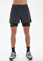 Shorts De Entrenamiento Para Hombre 2 En 1 Con Bolsillos Sudadera Secado Rápido Transpirable Para Correr Maratón Y Fitness - details 15