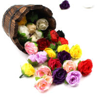 20pcs Flores Rojas De Navidad 3CM Artificial Para Boda Fiesta Decoración De Hogar Y Manualidades Material Seda Uso Indefinido - details 4