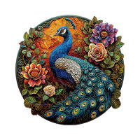 Rompecabezas De Madera En Forma De Peacock Juego De Quebra-cabezas Irregulares Para Regalo Personalizado Desafío Para Adultos - details 0