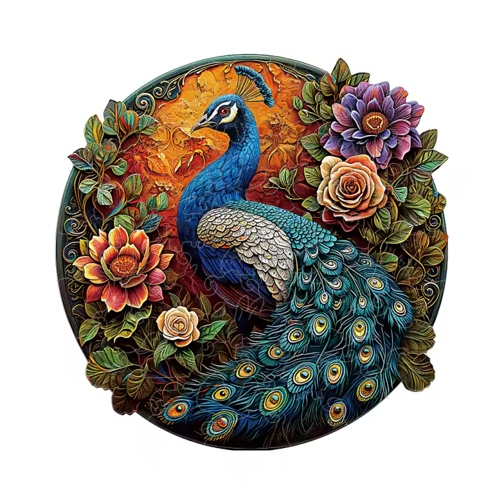 Rompecabezas De Madera En Forma De Peacock Juego De Quebra-cabezas Irregulares Para Regalo Personalizado Desafío Para Adultos - 1