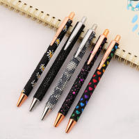 Lytwtw Bolígrafo De Punto De Escritura 1.0mm Metálico Negro Kawaii Para Escuela Y Oficina 5 Piezas Suministros De Papelería De Lujo - details 0