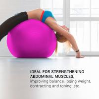 Pelota 65 cm de Pilates, Fitness, Yoga, Embarazo, Deporte, Fitball para Ejercicios de Gimnasia, Silla de Equilibrio, Anti-Reventones, Anti-Burst, Incluye Inflador, M2 Tec - details 2