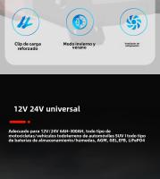 Cargador De Batería Automático Inteligente 20A/10A 12V/24V Para AGM GEL WET Ácido Plomo Carga Rápida Pulso Reparación Para Coche - details 6