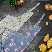 Paquete de 2 delantales de cocina para mujer, delantales florales ajustables, delantal de chef, delantal de cocina con bolsillos grandes - details 4