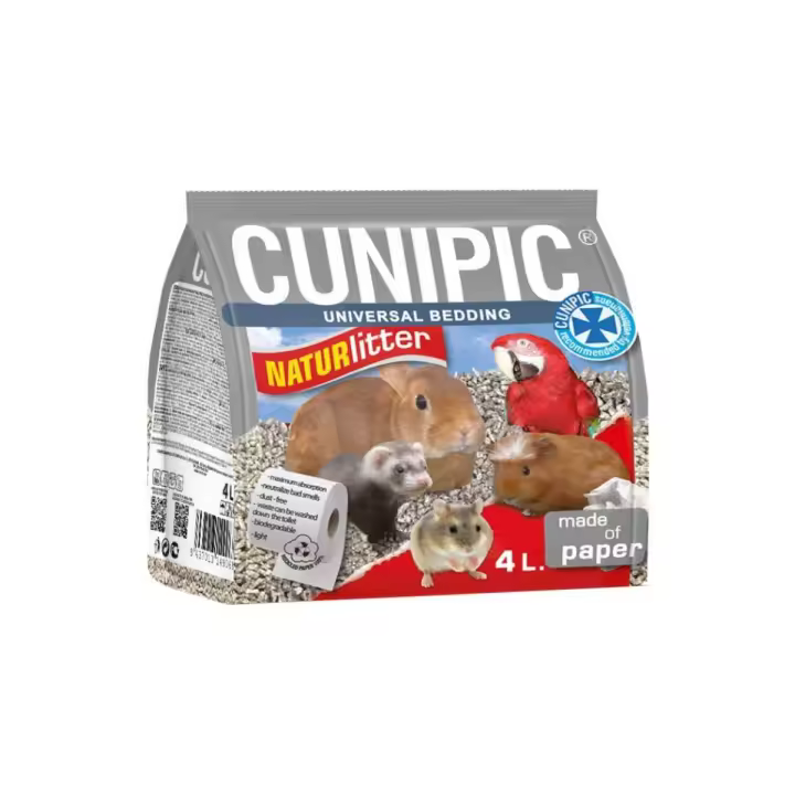 Lecho Ecológico Papel Reciclado Naturlitter Conejos y Roedores CUNIPIC 4 L - 1