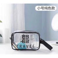 MEJORADA Bolsa neceser de viaje transparente pvc individual tamaño pequeño con asa lateral con ceremallera,impermeable,medida,20*7*13cm - details 2