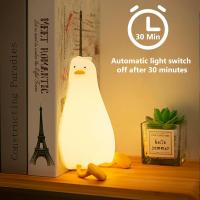 Lampara Nocturna De Silicona Pato Acostado Color Amarillo 3 Niveles Luz Táctil Para Mesa De Noche Decoración Kawaii Para Habitación De Niños - details 8