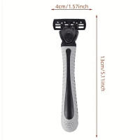 Afeitadora Manual Clásica Para Hombres Cuchilla Tres Capas Antiguo Estilo Ajuste De Corte Antiarrugas Cuchilla Suelta - details 3