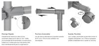 SONGMICS - Perchero doble barra para ropa, móvil, extensible entre 87 y 150 cm, con ruedas y estante de almacenamiento, capacidad de carga 70 kg, para abrigos, bufandas, gris - details 2