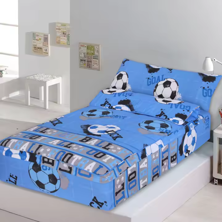Saco Nórdico con Cremallera Edredón Ajustable Cama Infantil Fútbol Quick - 1