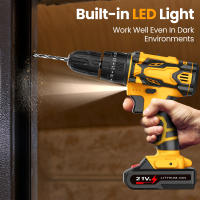 3 in 1 Cordless Impact Drill Brushed Electric Screwdriver  Electric Hammer Drill Mini Wireless Hand Drill Lithium-Ion Battery Power Tools Perfect For Gifts - details 5