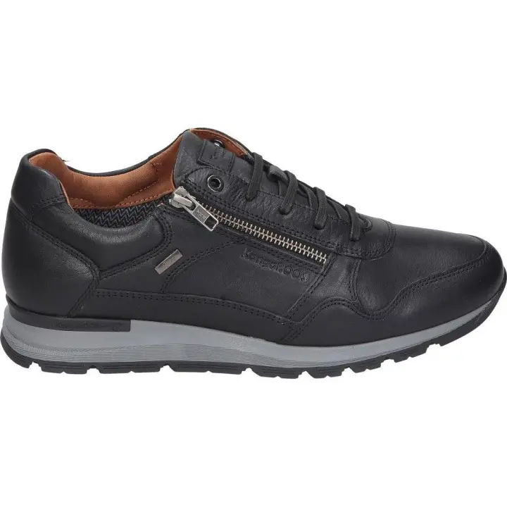 KANGAROOS | Zapatos de Piel Kangaroos para Hombre – Zapatos en Color Negro con Cierre de Cordones y Cremallera – De Piel – Estilo Casual – Para Invierno – Versátiles – Cómodos – Modelo 632-11 - 1