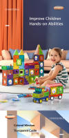Bloques De Construcción Magnéticos Para Niños Juguetes Educativos Y Sensoriales Montessori Juegos De Construcción DIY Para Niños De 4 a 12 Años - details 0