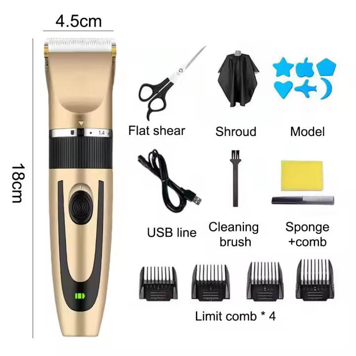 Hair Clippers for Men, Professional Barber Clippers for Hair Cutting Kit, Cordless Hair Trimmer - 1
