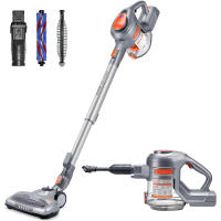 Aspirador de varilla sin cable, 4 en 1, multiusos, gran depósito de polvo de 1.3L , batería extraíble, tubo de extensión, ligero y con luz LED; - details 0