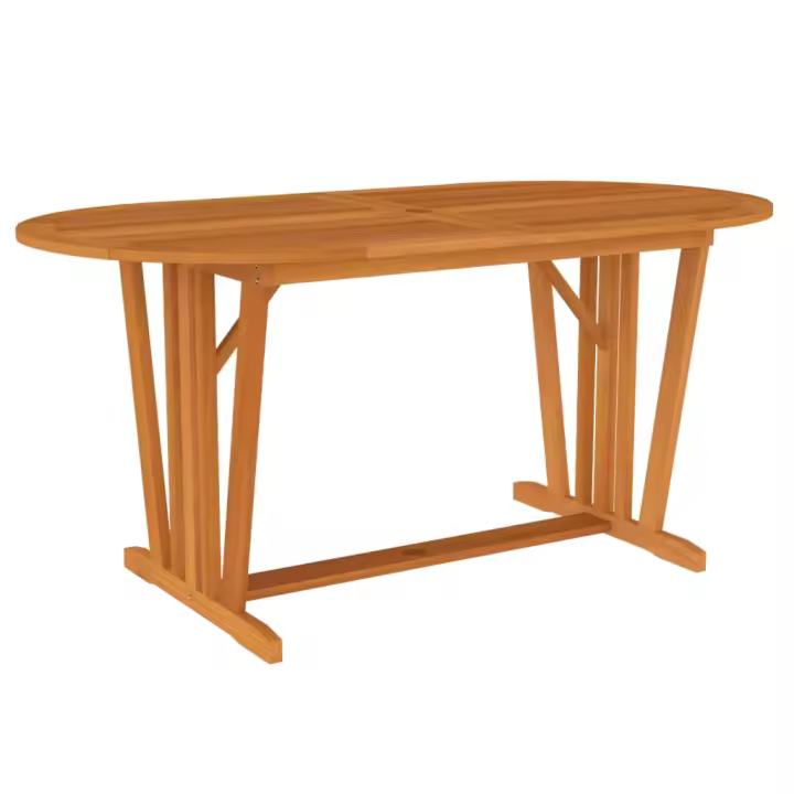 vidaXL Mesa de jardín madera maciza de eucalipto 160x85x75 cm - 1
