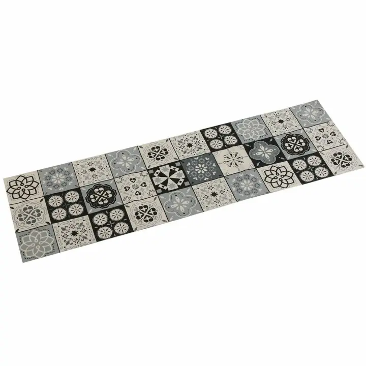 Camino de Mesa Versa Mosaico Negro Poliéster (44,5 x 0,5 x 154 cm) - 1