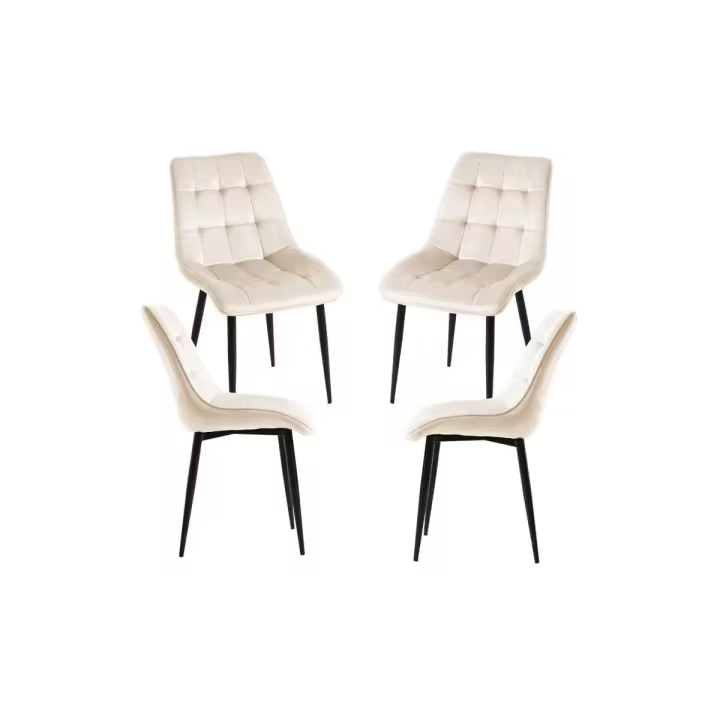 Pack 4 Sillas Cade Terciopelo - Beige - 1