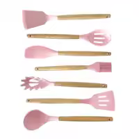 Set de Utensilios de Cocina de Silicona y Madera 19 piezas Home Cuchillos Tabla de Cortar Organizador de Cocina Pelador - details 14