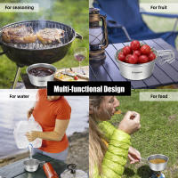 TOMSHOO Taza De Sierras De Acero Inoxidable Con Escurridor Y Tapa Para Camping Senderismo Y Escalada En Montañas - details 5