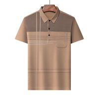 Camiseta Polo Para Hombre Con Estampado De Punto Nuevo Casual Manga Corta Ligera Transpirable Estilo Coreano Top Para Verano - details 2