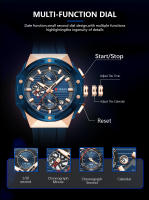 Reloj Deportivo Multifuncional CURREN Moda Con Correa De Silicona Y Dial Luminoso Manos Luminosas Cronógrafo De Cuarzo Diseño Creativo Resistente Al Agua - details 5
