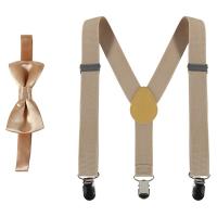 Conjunto De Suspenders Y Corbata Para Niños Accesorios De Boda Ajustables Para Niños Y Niñas Moda Infantil Polyester - details 4