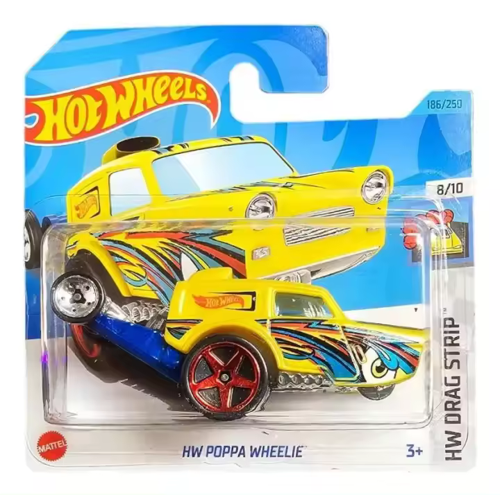 MATTEL - Hot Wheels HW Poppa Wheelie 2021 -  Coches de metal fundido a presión con muchos detalles. -  Coleccionable - Idea regalo -  Recomendado para mayores de 3 años - 1
