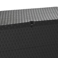 vidaXL Caja de almacenamiento de jardín antracita ratán PP 120x56x63cm - details 6