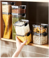Caja De Almacenamiento De Alimentos Plástica Sellada Para Cereal Caramelo Frutas Desechables Con Tapa Refrigerador Organizador De Cocina - details 2