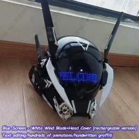 Máscara De Cosplay Punk Cyberpop Con Luz Y Pantalla De Subtítulos Rolling Mecha Soldado Tecnología Control Por App Regalo De Navidad Para Hombres Y Mujeres - details 34